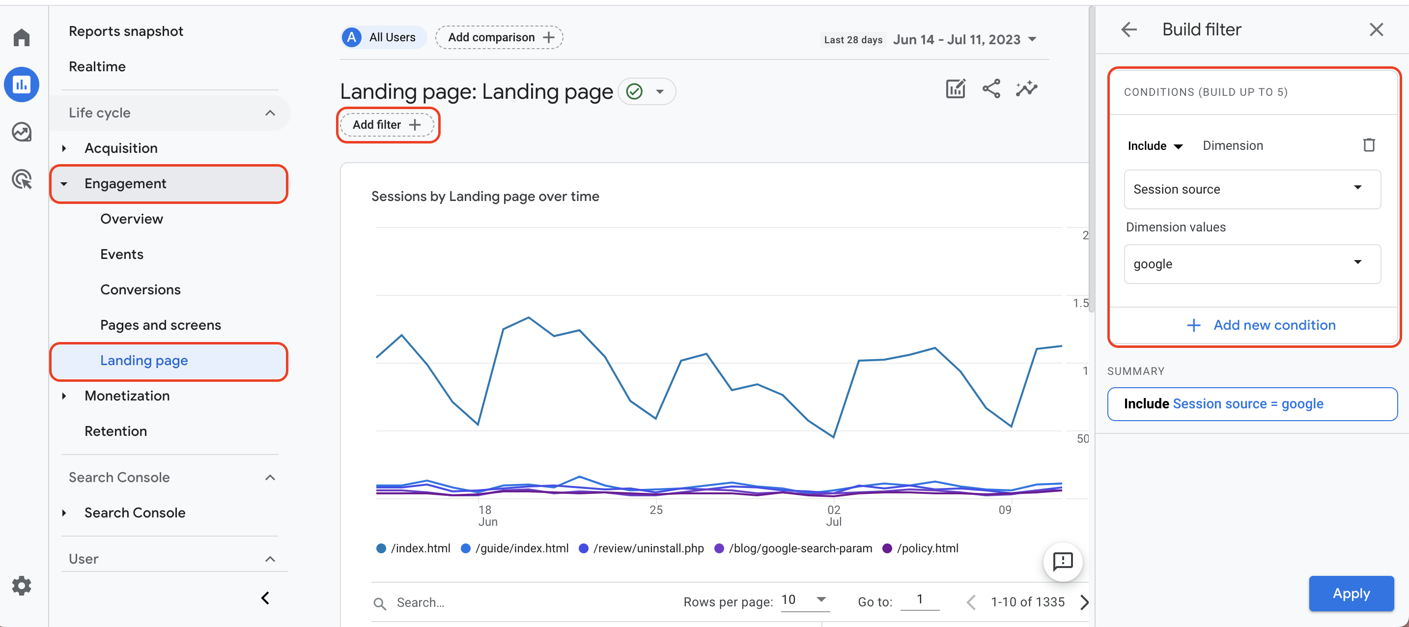 Google analytics clearance search not provided